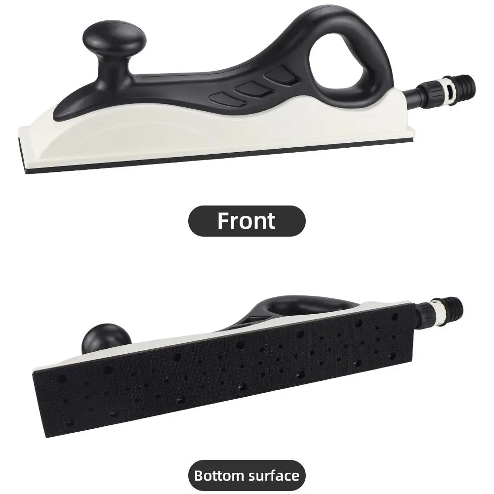 125/200/400mm Square Hand Grinding Plate Hook Loop Sanding Pad Hand Sanding Block Plastic Vacuum Dust Collection Polishing Plate
