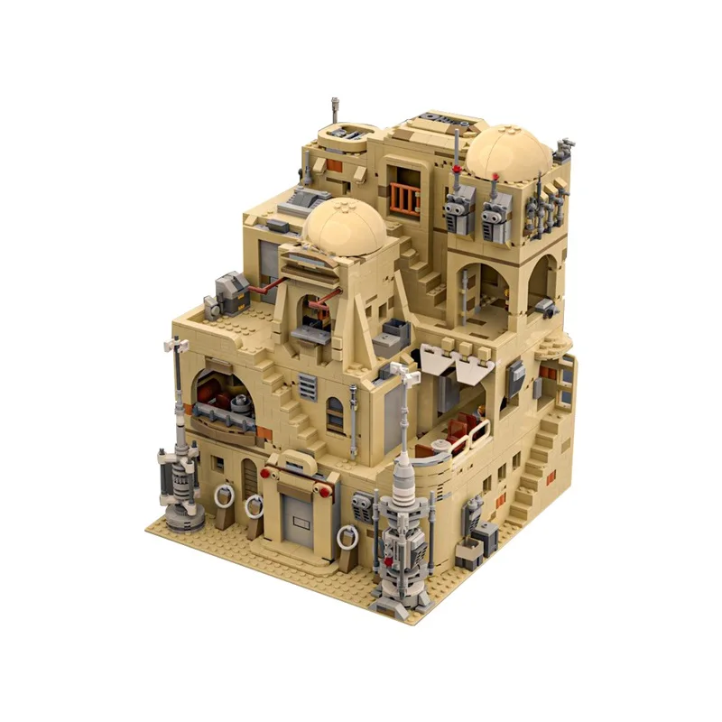 

MOC Space War Modular Mos Eisley Tavern Model Building Blocks Sets Desert Village Castle Military Base Building Blocks Toy Gift