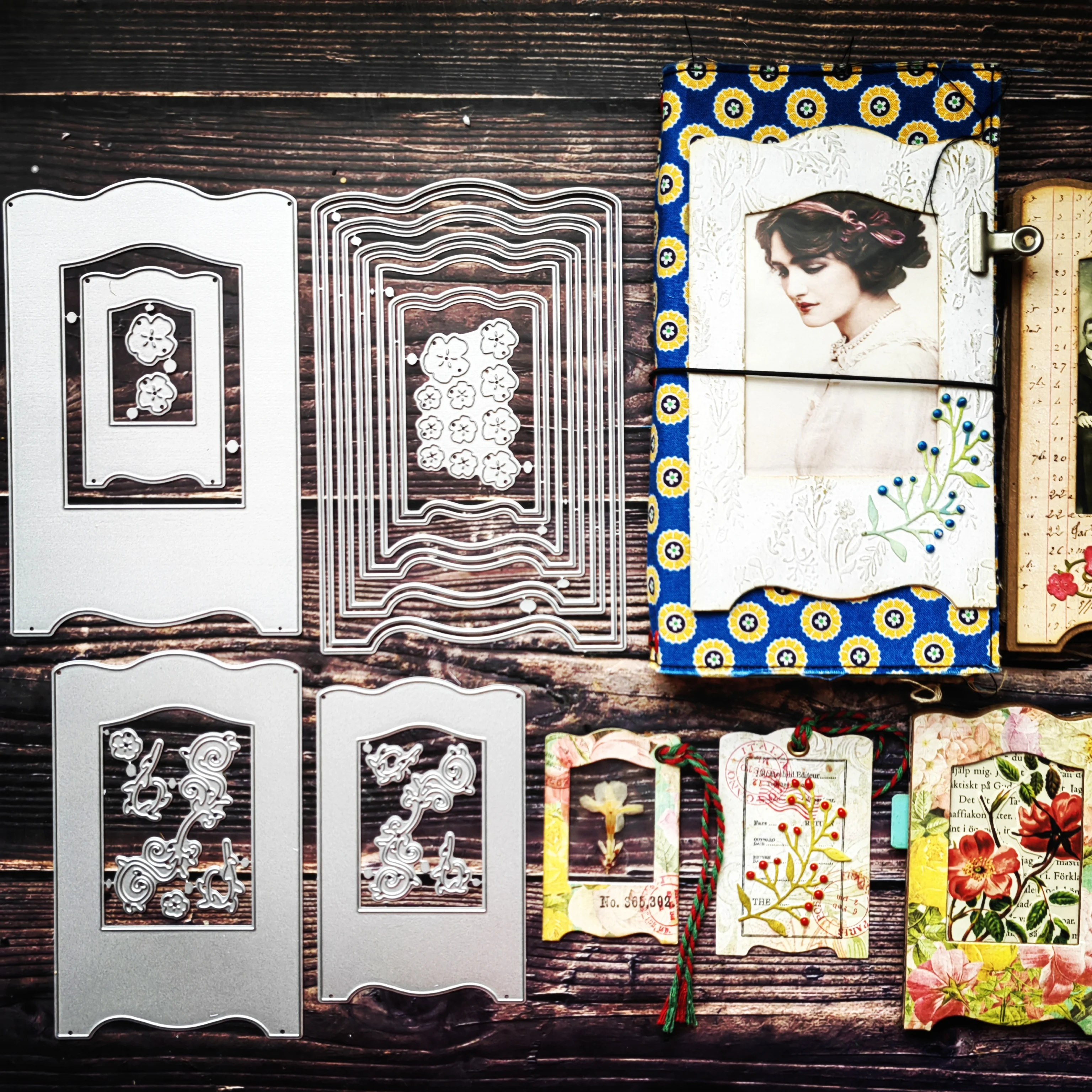 【GOGOCRAFT】MK008 Vintage Frame -Cutting Dies for JunkJournal Scrapbooking PaperDIY Original Designs