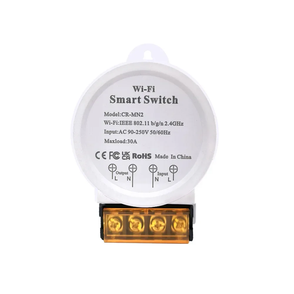 WiFi Smart Switch With Energy Meter 30A 90 250V  FOR TUYA  App Voice Control Suitable For Large-scale Lighting