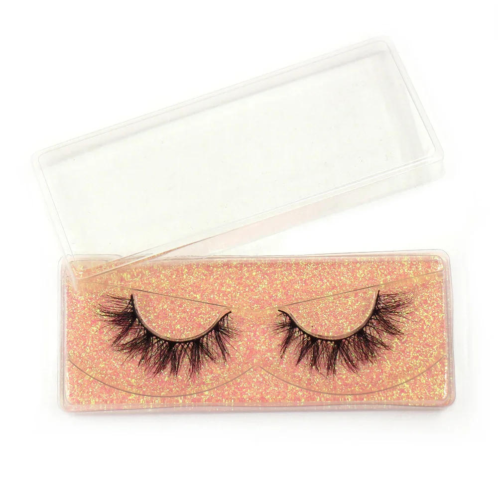 Mink Lashes 3D Short Mink Eyelashes Natural False Eyelashes Volume Wispy Mink Lashes Extension 13-14mm Eyelashes Makeup