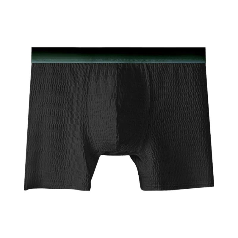 Pure cotton underwear for men - anti-friction leg, antibacterial, straight crotch, summer lightweight, long and wide
