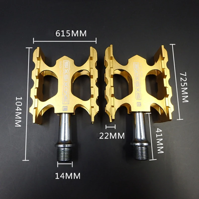 SIXSIXONE MG-001 MTB Bike Flat Pedal CNC Technique Aluminium Alloy Sealed Bearings Peilin Non-slip Pedals