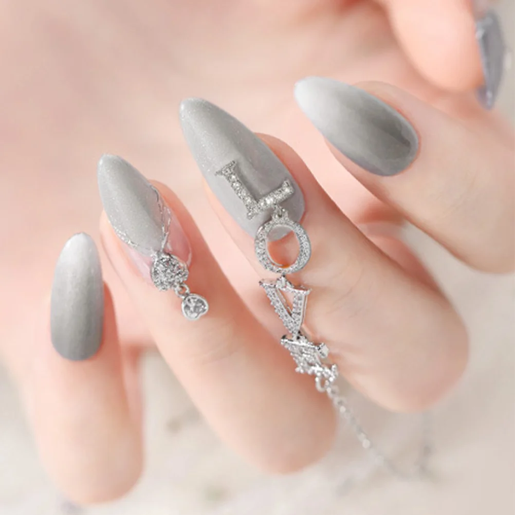 

Art Chain Jewelry Zircon Nail Charms For Women Girls Manicure Decor Nail Decoration Accessories Festival Party Wedding