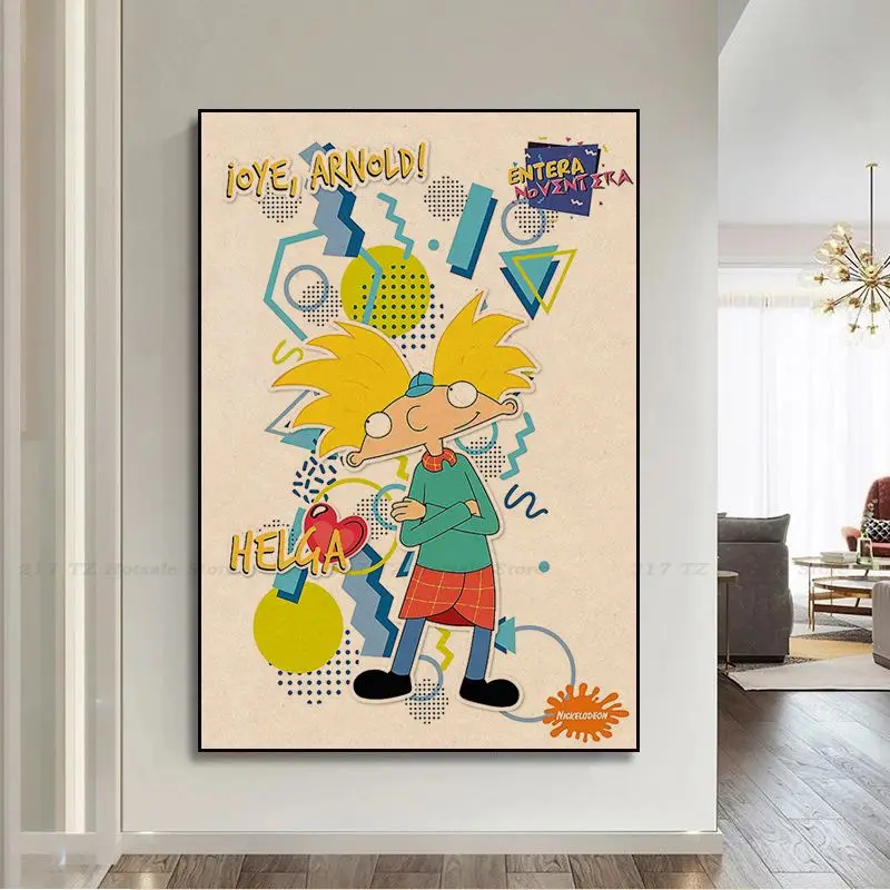 Hey Arnold DIY Poster Decoracion Painting Wall Art Kraft Paper Aesthetic Art Wall Painting