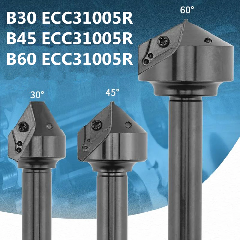 ECC31005 30 degrees 45 degrees 60 degrees extra long cutting edge Chamfering cutter CNC chamfer milling cutter for XCET310404