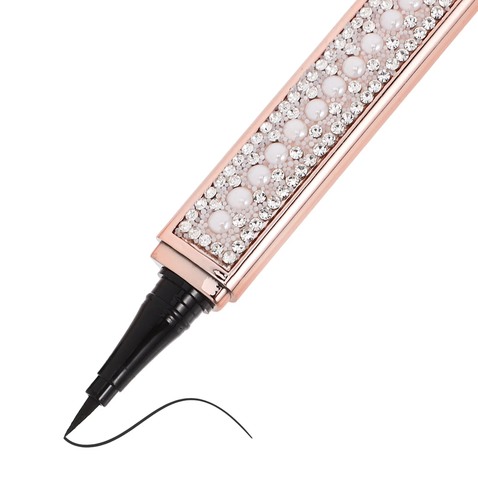 Stylo Eyeliner liquide à paillettes de diamant, longue durée, pointe Fine sans floraison, outil de maquillage auto-adhésif pour femmes