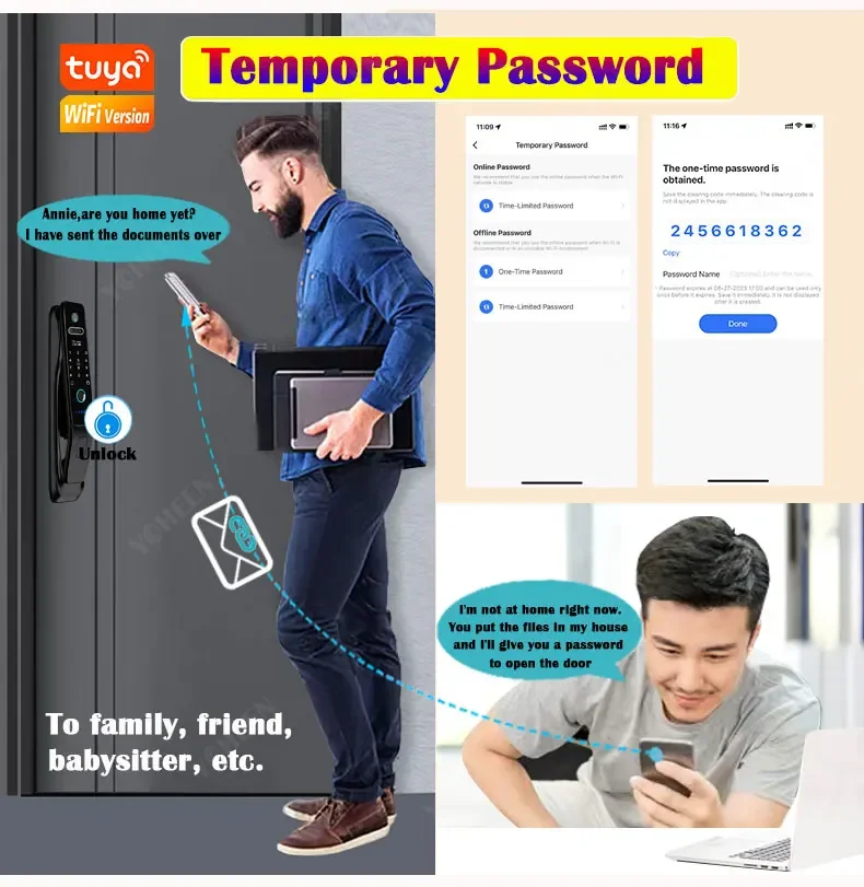 004 Face Tuya Wifi Camera App Digital Electronic Door Lock Waterproof Fingerprint Video Intercom Code Smart Lock With Nfc Card K
