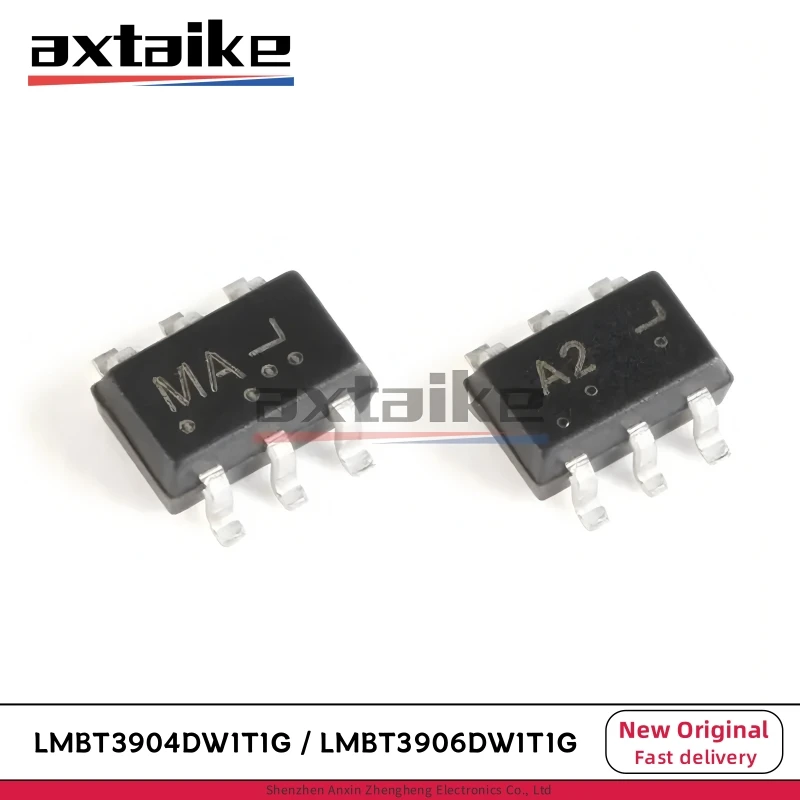 50PCS LMBT3904DW1T1G LMBT3906DW1T1G MA A2 SOT-363 Dual Bias Resistor Transistor SMD