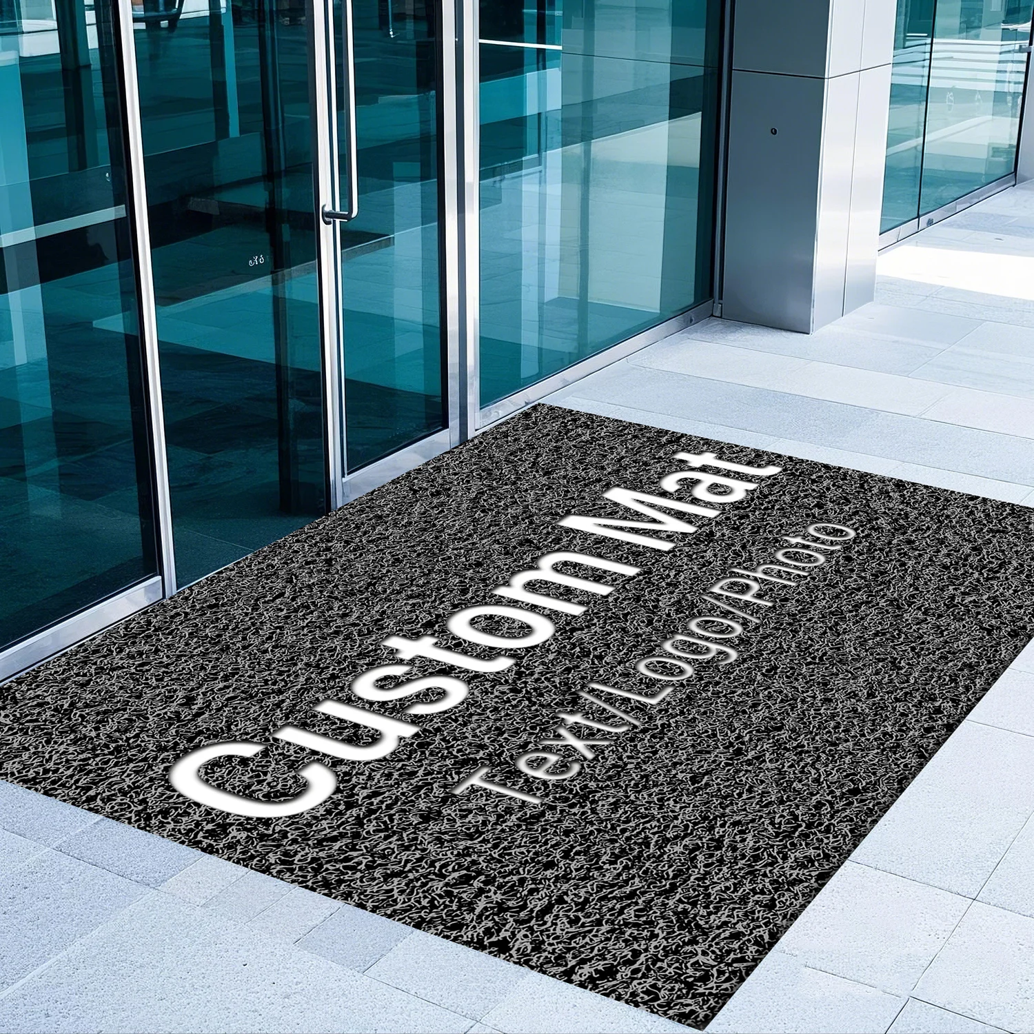 Personalized Doormat Outdoor Shopping Mall Entrance Mat Custom LOGO Greetings Non-slip Business Doormat for Restaurant Hotel Bar