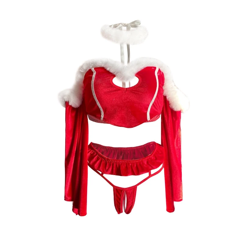 

Сексуальное женское белье, Рождественский праздник, соблазнительная униформа, комплект для пар, флирт, горячая кровать, бесплатно L421