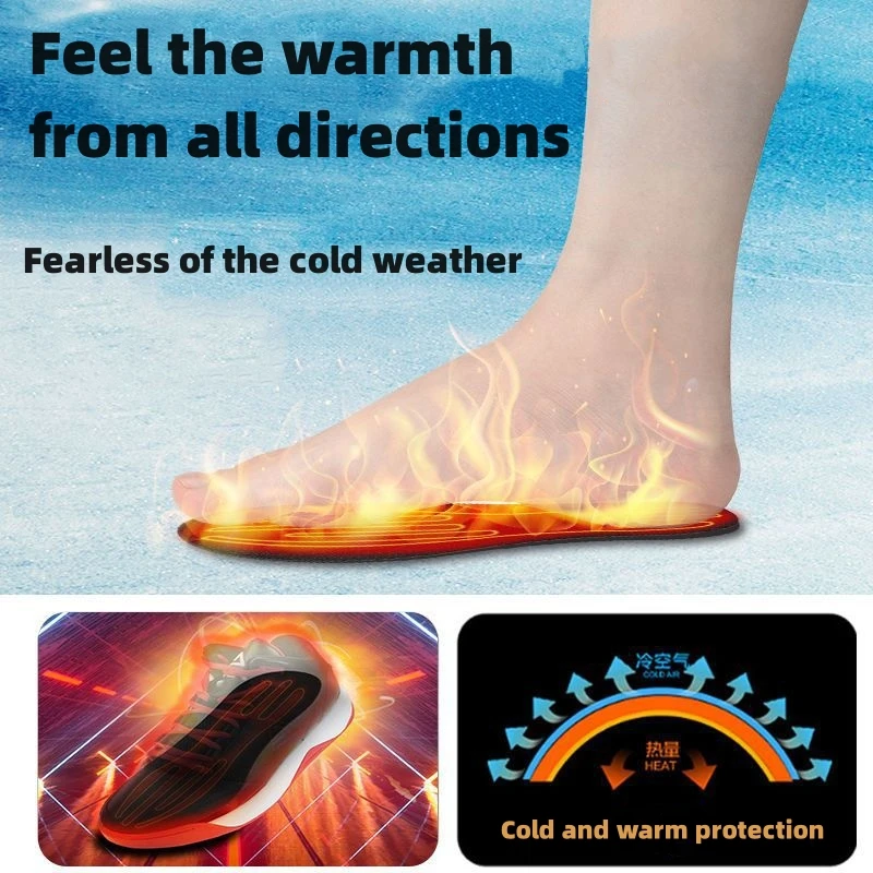 New Winter Protective Shoes USB Charging Washable Size Customizable Full length Heat-proof Unisex Winter Warmth Tool insole