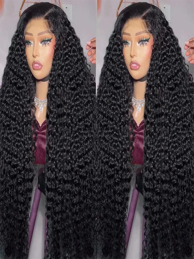 32 34 Inches Deep Wave Frontal Wig Hd Lace Wig 13x4 Human Hair Human Hair Wigs 100% Human Hair Lace Frontal Wig Loose Curly Wigs