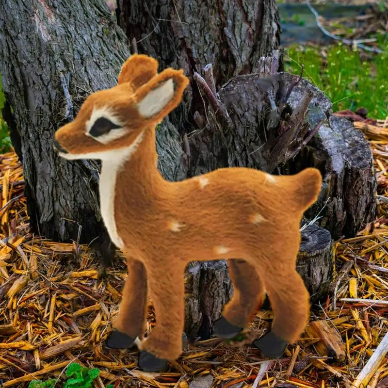 1 قطعة محاكاة أفخم سيكا الغزلان الرنة جميل الحيوان عيد الميلاد ديكور المنزل الدائمة المنمنمات إِلْكَة عيد الميلاد المشهد ترتيب الدعائم