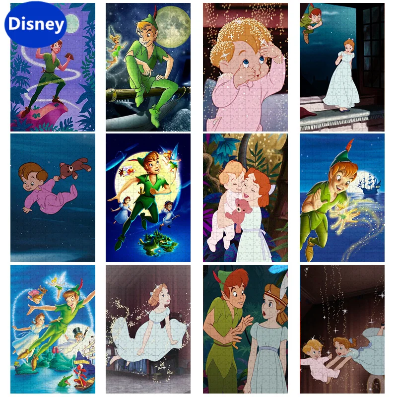 

Flying Naughty Little Boy Peter Pan Disney Cartoon 1000-Piece Jigsaw Puzzle Handmade Game Educational Children's Holiday Gift