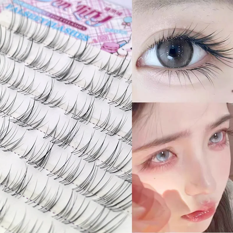 10 Reihen Natürliche Cluster-Wimpern, Natürlich Widerstandsfähige Koreanisch-Japanische Künstliche Wimpern, Leichte Weiche Fasern, Einfach Anzuwenden für den Täglichen Gebrauch