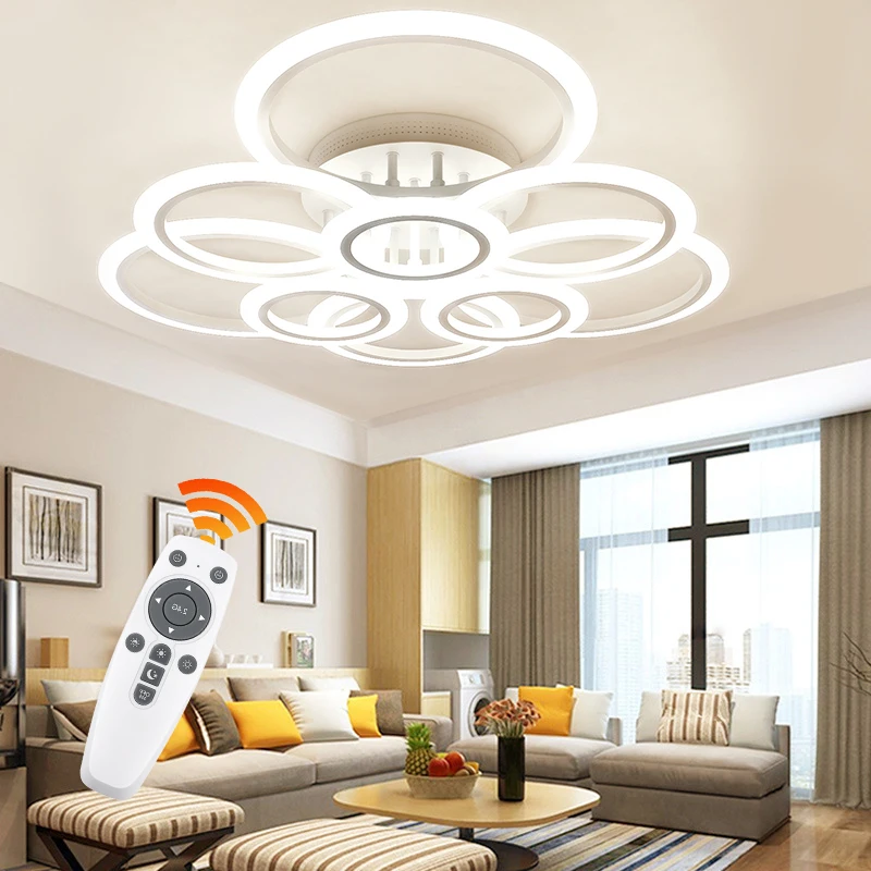 

LED Ceiling Lights Modern Chandelier Hanging Lamps Smart Remote Control Stepless Dimming Home Decor For Dining Room Living Room