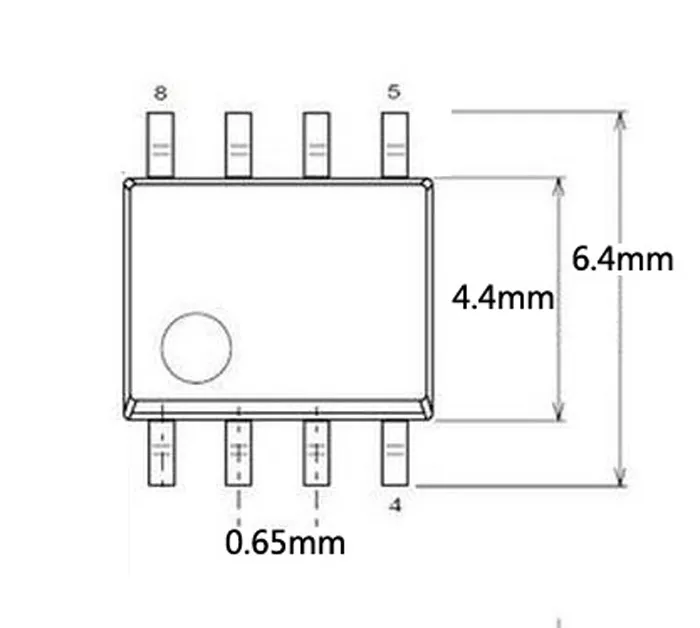 1 pcs Chip solderless test adapter SSOP8 to SOP8 test socket 170mil SSOP8 to 150mil SOP8 socket 0.65mm to 1.27mm Pitch