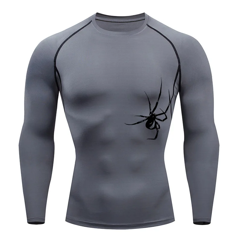 Compression Long Sleeve Shirt Men Sun Protection Base Layer Skin Bodybuilding T-Shirt Quick Dry Sports Top rashgarda MMA Tops