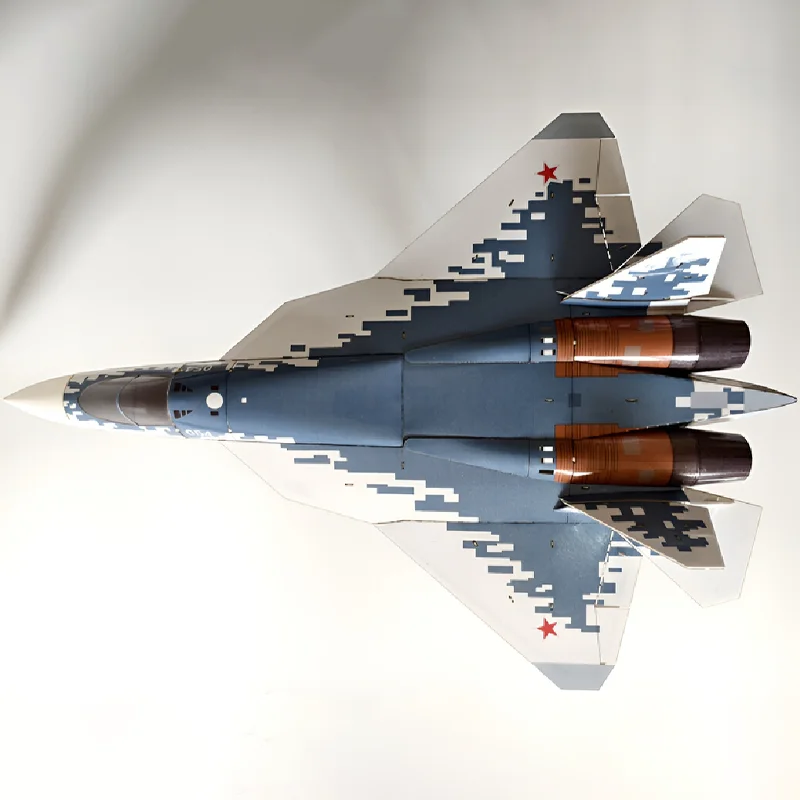 

Hot Selling Remote Control Diy Model Airplane Su-57 Double 30 Channel Assembly Desktop Ornament Fixed Wing Image Real Machine