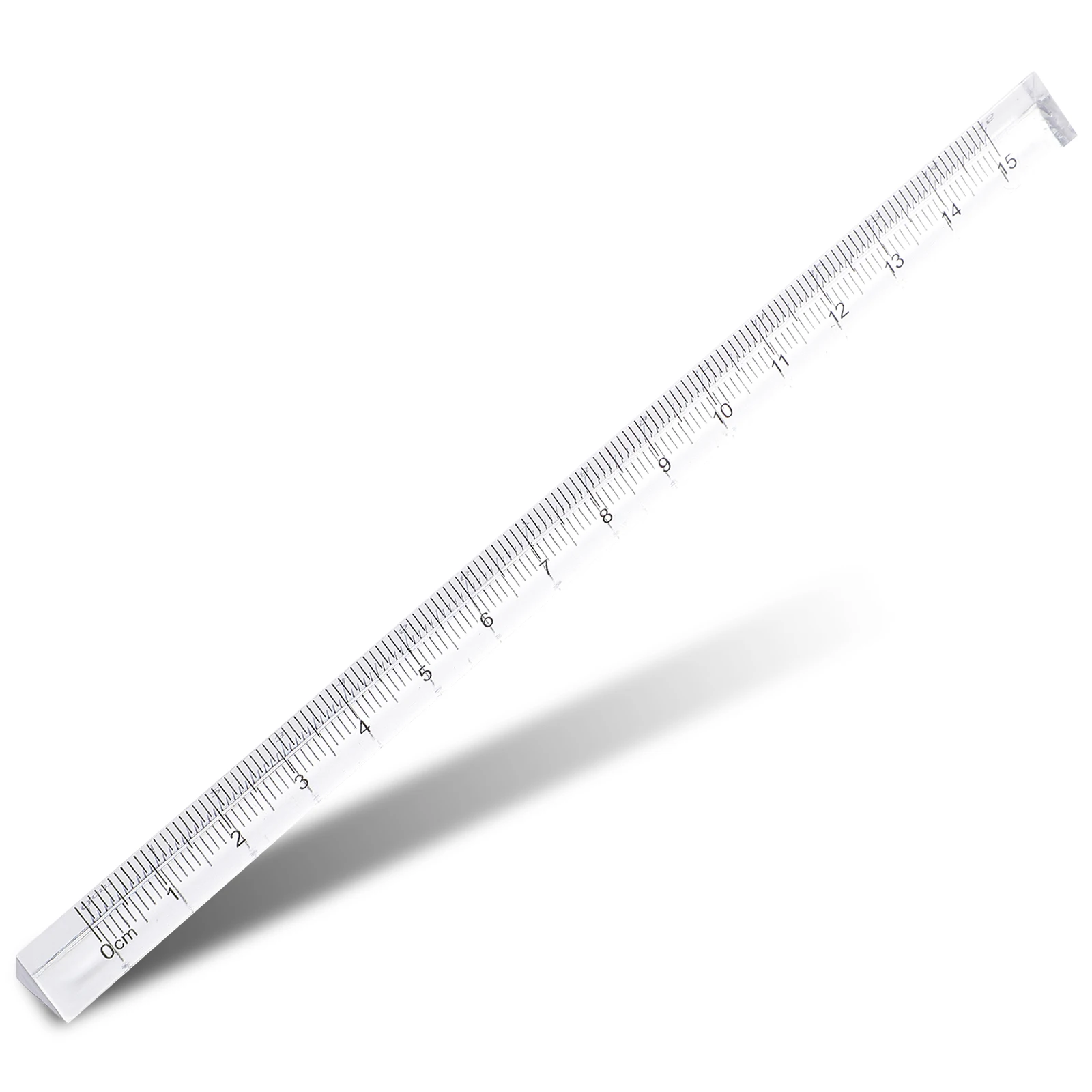 8Pcs Clear Triangular Ruler Set Precision Scale Rulers for School Drawing Technical Classroom Use