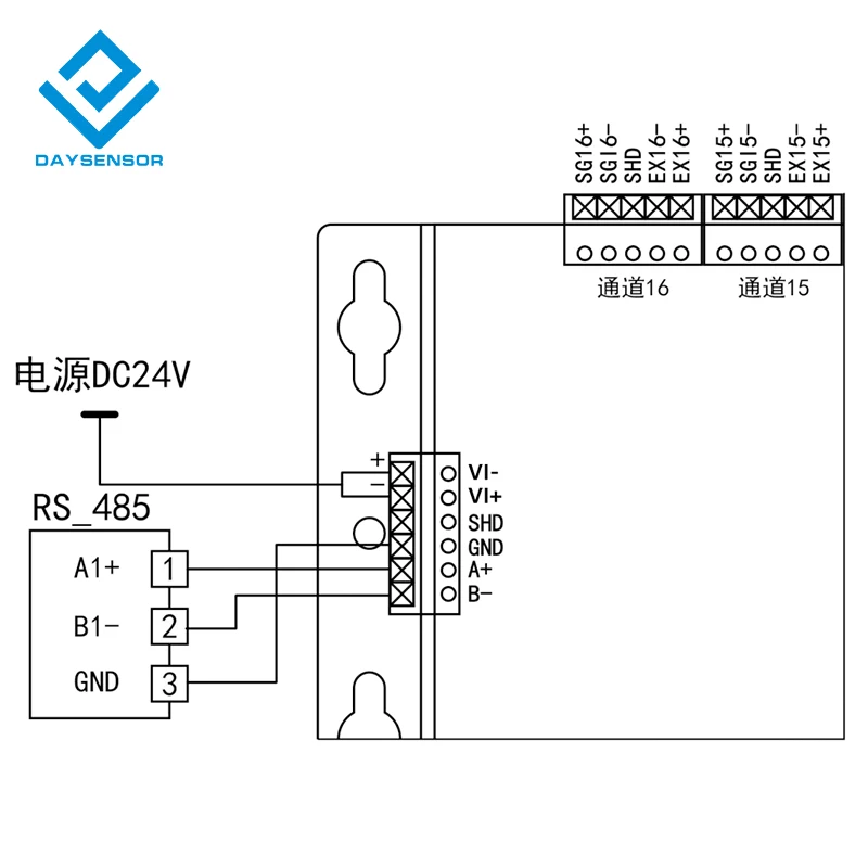 8 قناة 16 قناة قيمة القوة اكتساب وزنها خلية تحميل RS485 إيثرنت الاتصالات مكبر صوت أحادي الارسال #6