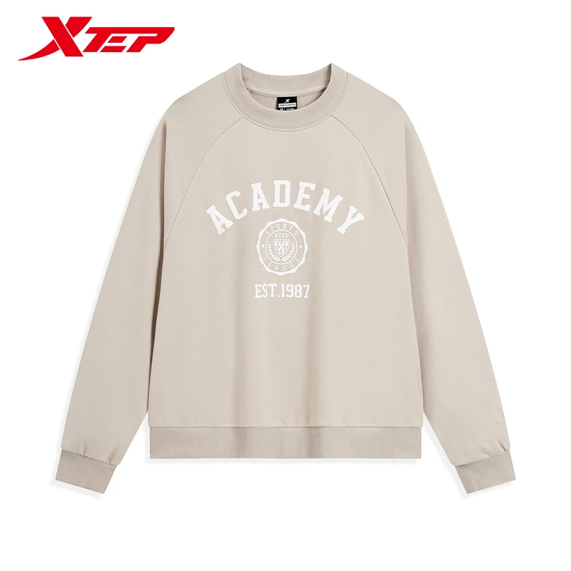 Xtep Hoodie For Women 2024 Autumn Comfortable Soft Sweatshirt Leisure Athletic Outdoor Long sleeves Versatile Tops 876328930032