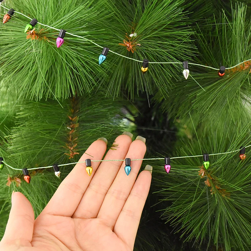 5M Christmas Decoration Light String Xmas Wreath DIY Color Bulb Ornaments Pendant Noel Decor Home Decoration Natal Navidad