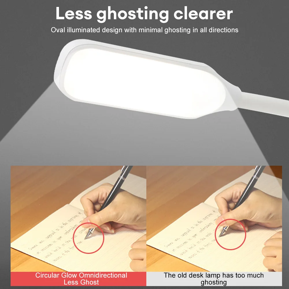 Imagem -05 - Led Book Light Usb Recarregável Luz de Leitura Níveis Quente Fresco Branco Daylight Portátil Flexível Fácil Clipe Noite Lâmpada de Leitura 7