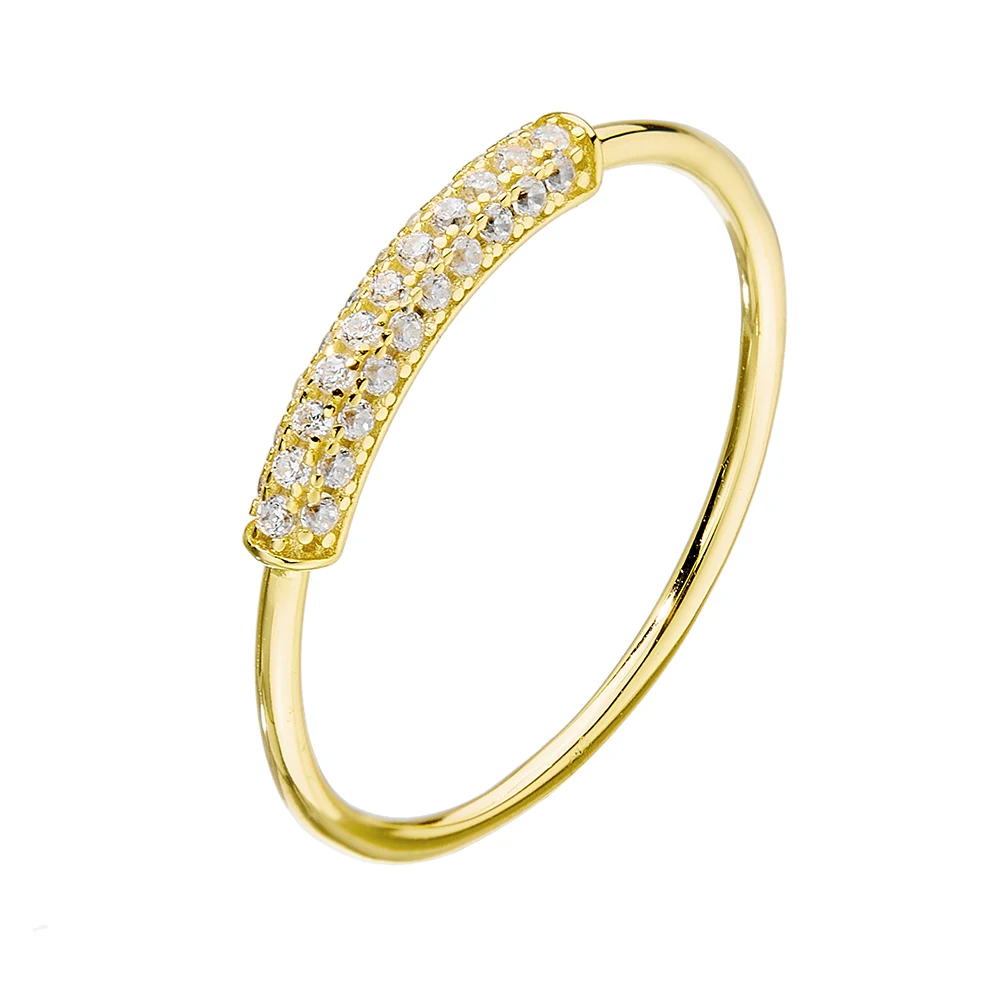 

S925 Sterling Silver Micro-Paved Zircon Ring for Women Simple Fashionable Versatile Index Finger Ring Tail Ring Hand Accessory