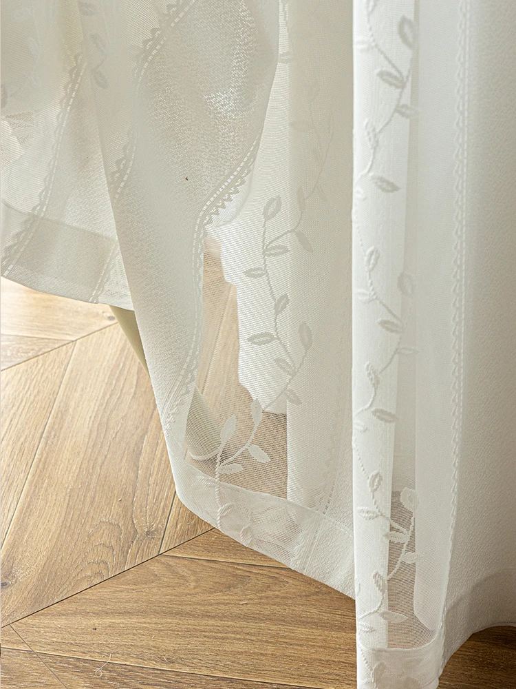 Insulation and Sun Protection White Gauze Curtains Light-transmitting Mirror Veil Living Room Bedroom Balcony Custom Cheap Tulle