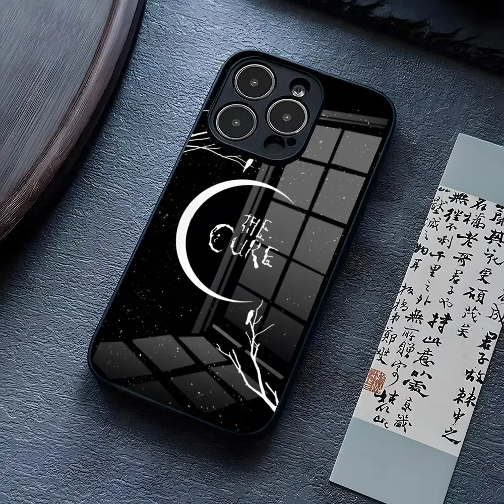 Vintage Rock Band The Cure Phone Case For IPhone 13 Pro Max 14 Plus 12 Mini 11 15 X XR XS 8 7 Plus SE Tempered Glass Back Cover image 5