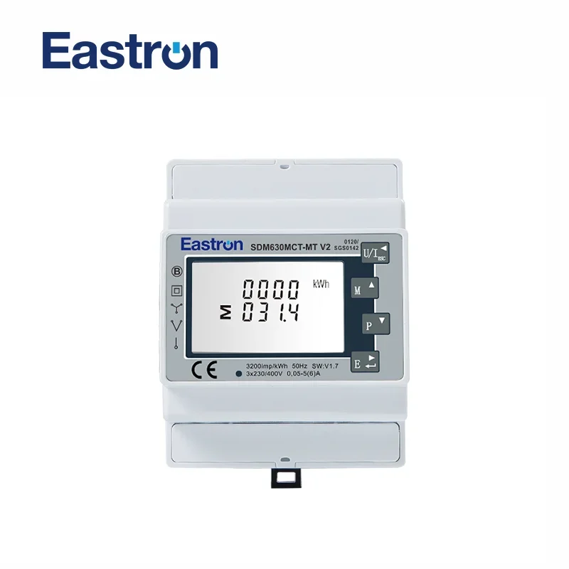 

SDM630MCT-MT,MID Three Phase Four Wire Din Rail Energy Meter, RS485 Modbus RTU and Pulse Output tuya power meter