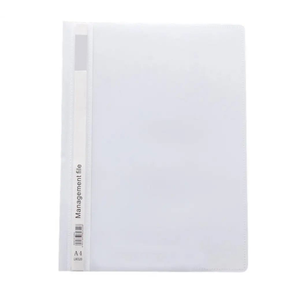 Transparent Cover Folders A4 Display Folders 12pcs A4 File Folders with Punch-hole Binders Movable Index Cards for Office