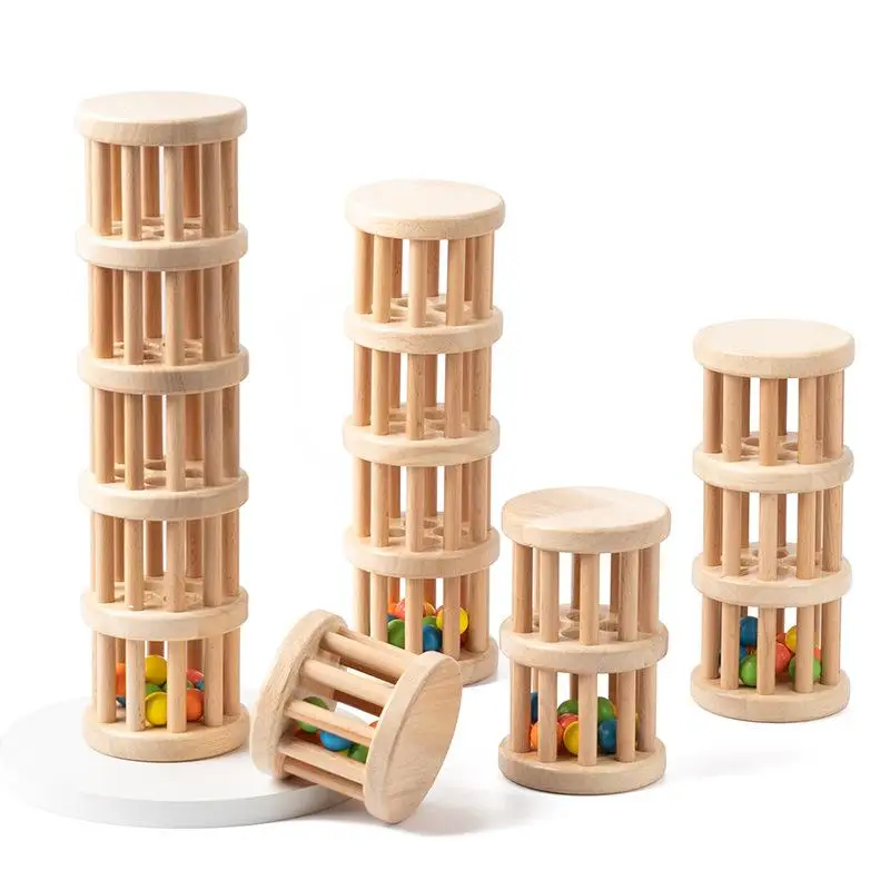 

Children Wooden Reduce Pressure Rain Sound Tube Toy Baby Sensory Training Orff Auditory Enlightenment Music Teaching Aids