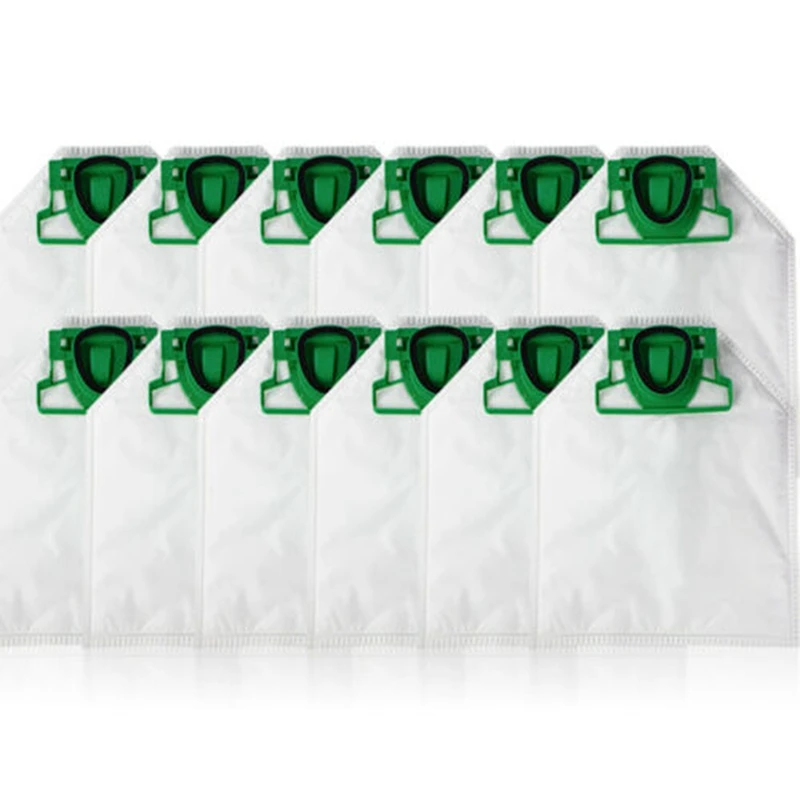 12 Vacuum Cleaner Bags + 2 Motor Protection Filters For Vorwerk Kobold VK200 VK Dust Bags Filters Replacement Sweeper