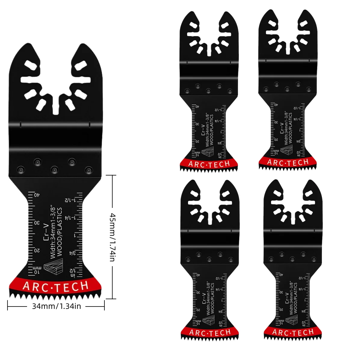 5/10Pcs Japanese Oscillating Saw Blades High Carbon Steel Bi Metal Curved Edge Multitool Sharp Wear Resistant Cutter Blade