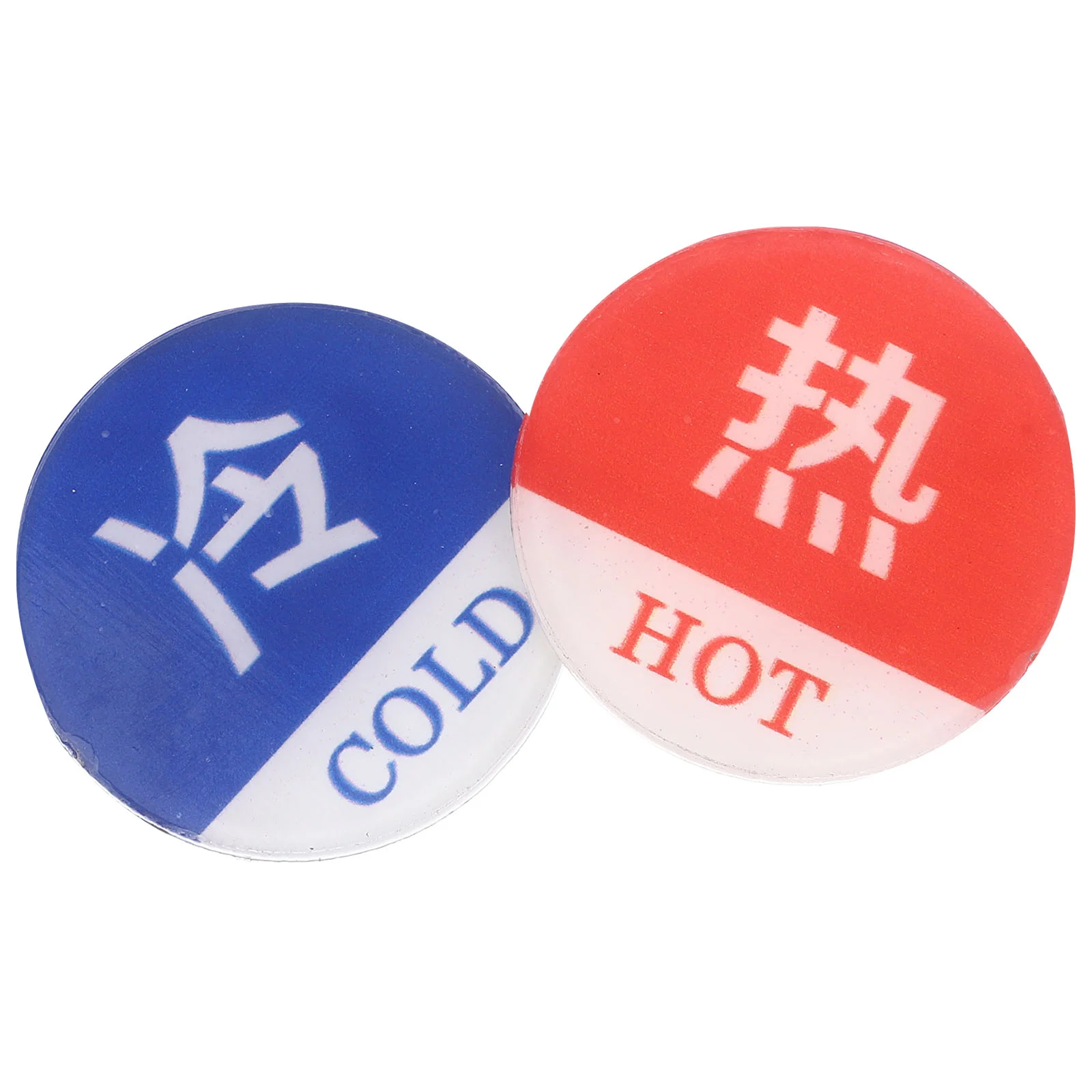 Hot and Cold Water Signs Bathroom Faucet Labels Hot/cold Stickers for Small Pipe Tag Shower Indicator Wall Signage