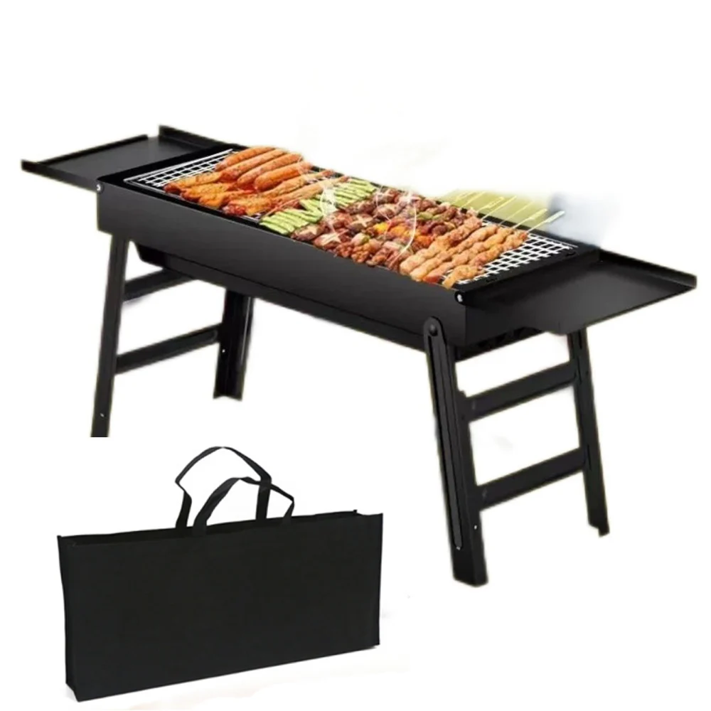 Griglia per Barbecue da campeggio all'aperto strumenti per griglia per Barbecue a carbone portatile pieghevole per la casa