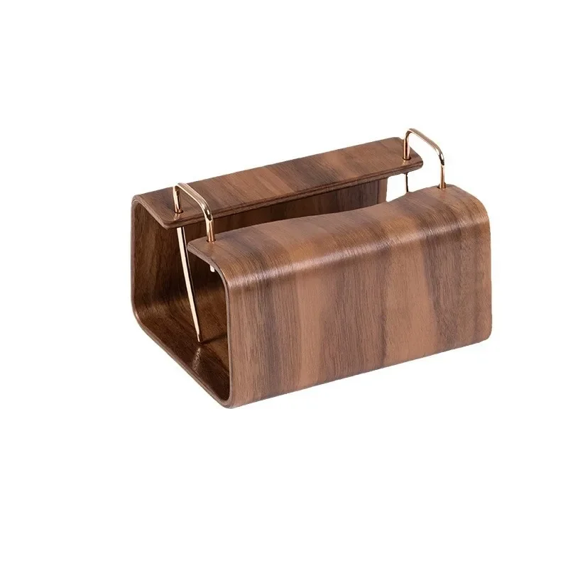 

Luxury Black Walnut Wood Paper Towel Holder, Living Room Tissue Box, Solid Wood Tissue Boxes Cover for Dining Kitchen