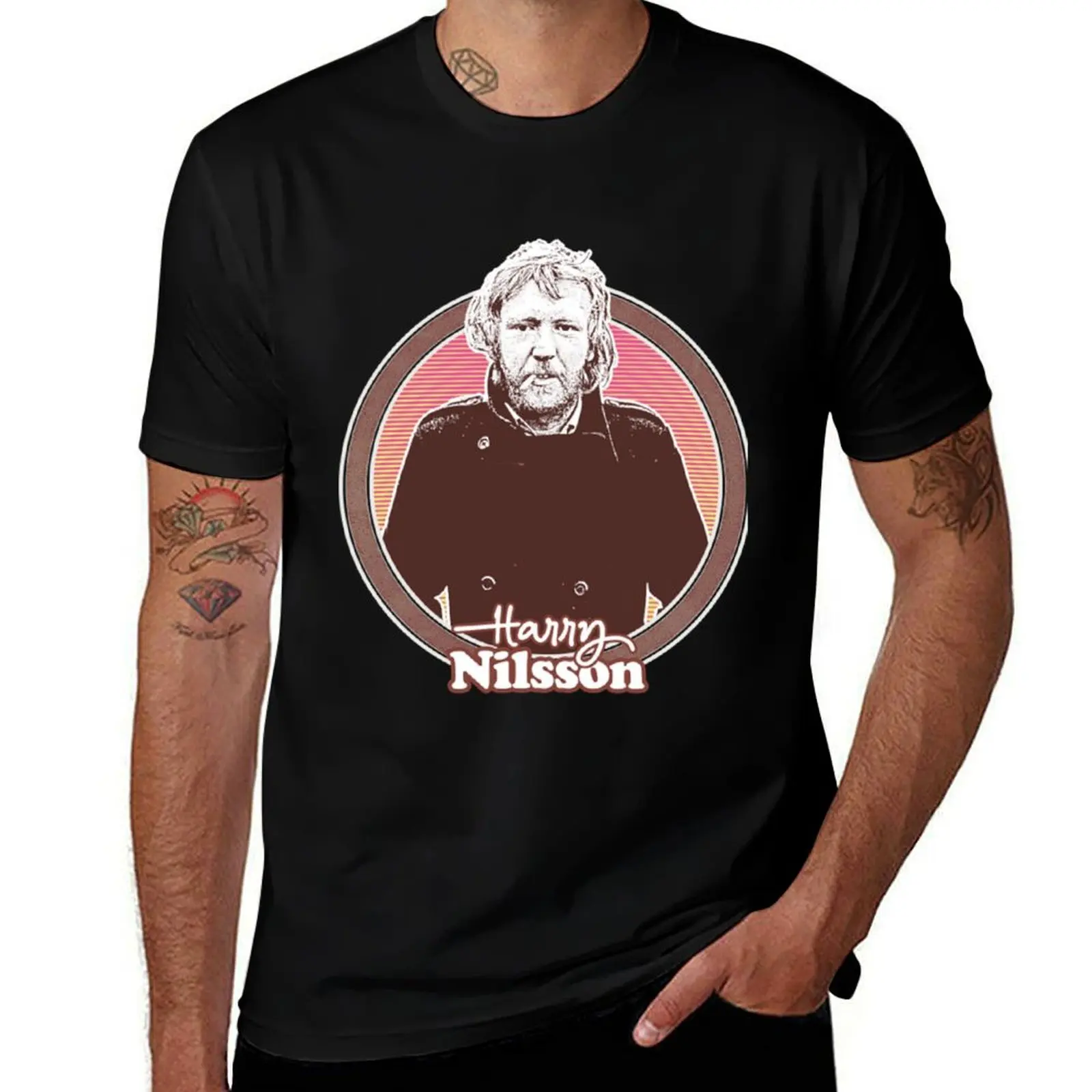 Harry Nilsson T-Shirt cotton graphic tees blue archive man t shirt t shirt men 100℅ cotton