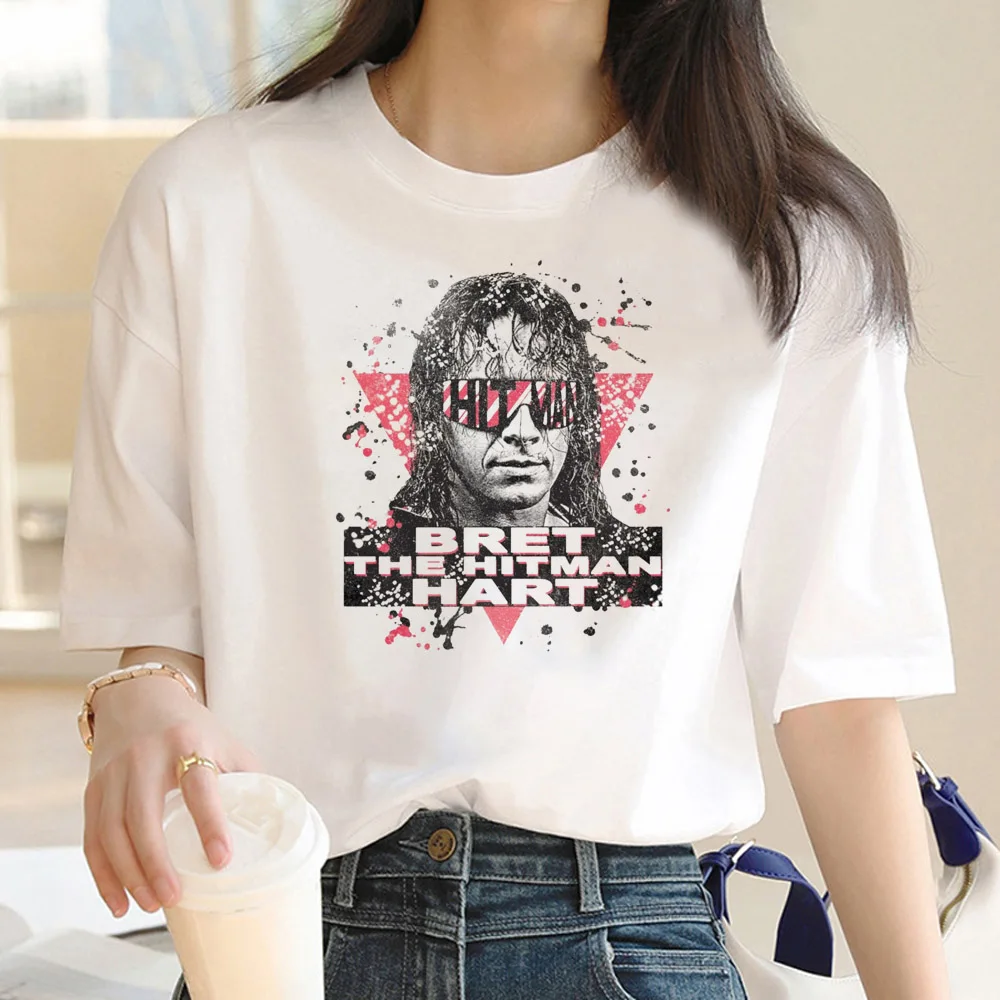 

Bret Hart t-shirts women comic harajuku streetwear top girl streetwear clothing