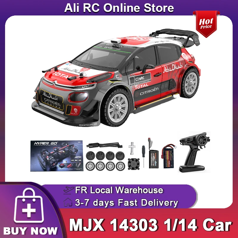 (En stock) MJX Hyper Go 14303 1/14 4WD RC dérive voiture 65 km/h sans brosse 2.4G télécommande voiture tout-terrain haute vitesse RC voitures camion jouets
