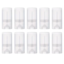 20/30/50pcs White Black Transparent Empty Oval Flat Lip Balm Tubes Plastic Perfume Deodorant Containers 15ml Lipstick Tubes