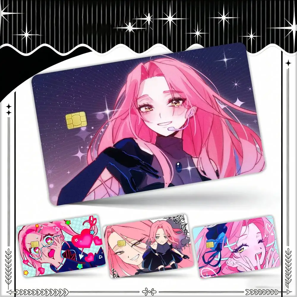 

Anime A-LIEN STAGE Mizi Round Waterproof Film Skin Cover Credit Card Stickers Debit Front Bank Bus Pass