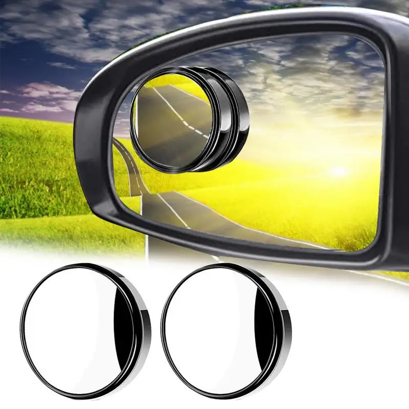 Blind Spot Mirror For Cars Round Shaped HD Glass Blind Spot Mirror Auto Blind Spot Mirrors Wide Angle Mirror Convex Rear View