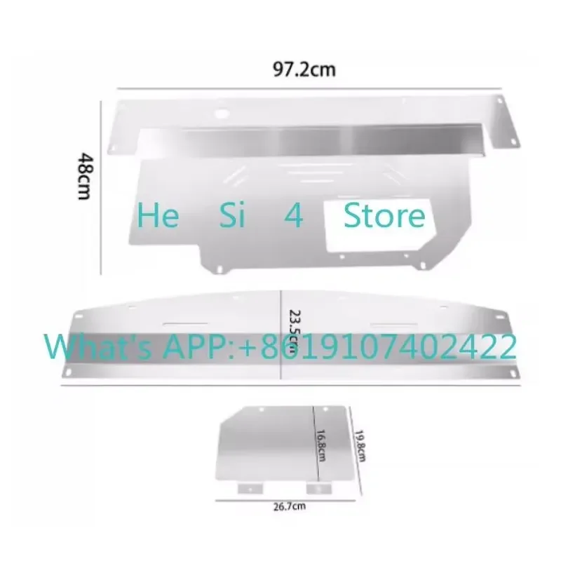 Modified engine chassis protection plate catalytic shield for G35 03-09