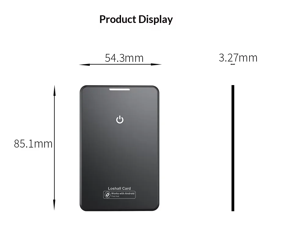 Global GPS Android Tracker Card Wireless Charging Waterproof Smart Wallet Tracker Card with Google Find My Device App