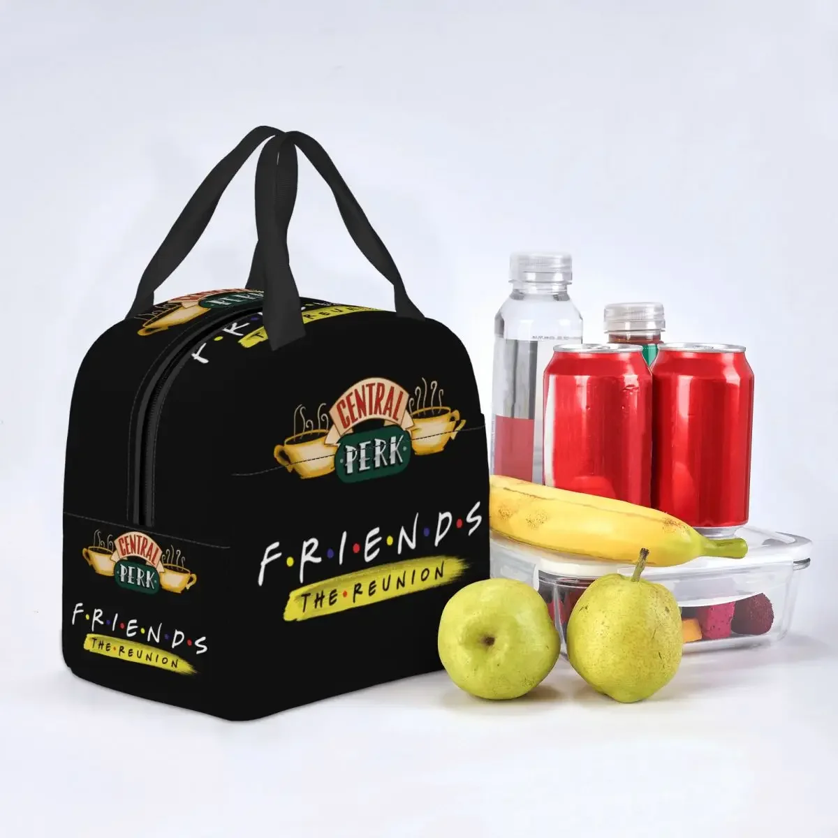 Friends Logo Insulated Lunch Tote Bag for Women Classic TV Show Portable Cooler Thermal Food Lunch Box School