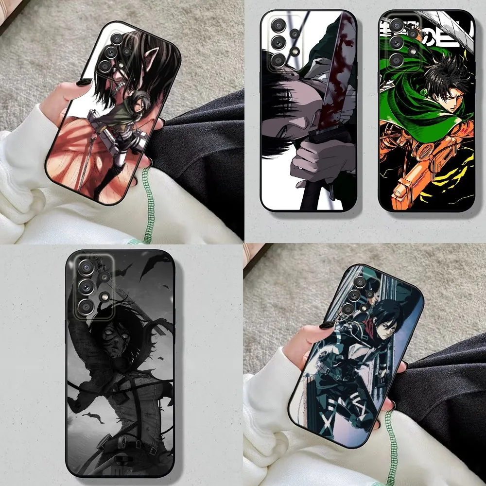 

Phone Case For Samsung S24,S23,S22,S21,S20,S10,S10E,S9 Plus FE Note 20 Plus A-Attack on T-Titan Black Cover Shell